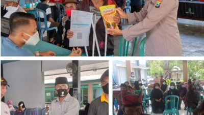 Cara Humanis Percepat Vaksinasi, Forpimka Sempu Bagikan Minyak Goreng Gratis