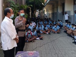 Cegah kenakalan Remaja, Kapolsek Denbar memberikan ceramah Kamtibmas ke SMP Sapta Handika Denpasar