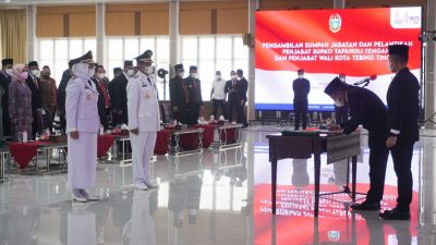 Gubsu Lantik Sekdako Tebingtinggi Jadi PJ Walikota Tebingtinggi