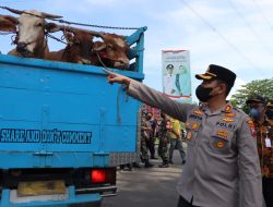 Antisipasi Penyebaran PMK, Polres Probolinggo Lakukan Penyekatan di Pos Check Point Banjar Sawah