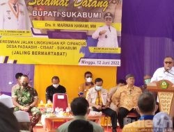 Dandim 0607 Kota Sukabumi Menghadiri Peresmian Jalan Lingkungan, Budidaya Ikan dan Pakan BKM