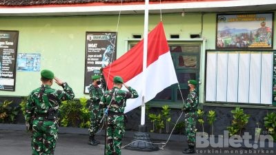 Upacara 17-an Secara Khitmad, Dandim Bondowoso Bacakan Amanat Kasad