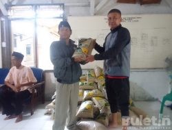 Pembagian Bibit Padi dari BPP Kecamatan Cibeber Kabupaten Cianjur