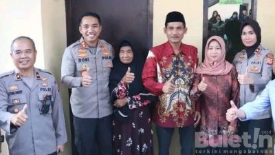 Kado Indah di Hari Ulang Tahun Bhayangkara ke – 76 Rumah Layak Huni untuk Ibu Iyah dari Kapolres Cianjur