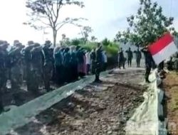 Satgas TMMD Gelar Upacara HUT RI ke – 77 di Lokasi TMMD Desa Cibadak Cianjur