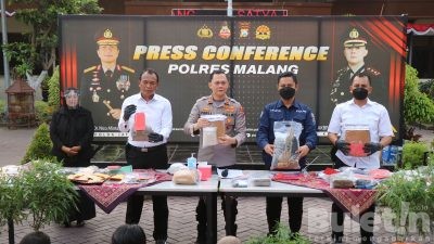 Polres Malang Berhasil Ungkap Kebun Ganja Seluas 1 Hektare di Lereng Semeru