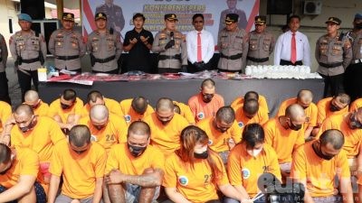 Polresta Mojokerto Berhasil Amankan 33 Tersangka Kasus Narkoba di Bulan Agustus 2022