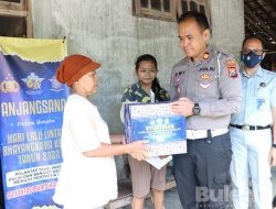 Polisi Peduli, Polres Madiun Kota Beri Bantuan Penderita Cacat Akibat Laka Lantas