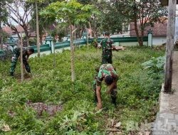Anggota Adakan Giat Pemeliharaan Makoramil 0825/13 Singojuruh