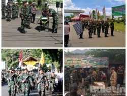 Dandim Hadiri Upacara Serah Terima Panji Siliwangi Giat Ekspedisi Napak Tilas HUT TNI ke – 77 Tahun 2022