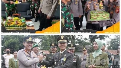 Surprise dan Ucapan Selamat HUT TNI ke – 77 dari Polres Cianjur.