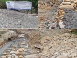 Proyek Pembangunan Tembok Penahan Diduga dikerjakan Asal Asalan
