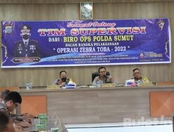 Spervisi Biro OPS Polda Sumut Dipolres Simalungun, Evaluasi Operasi Zebra Toba-2022