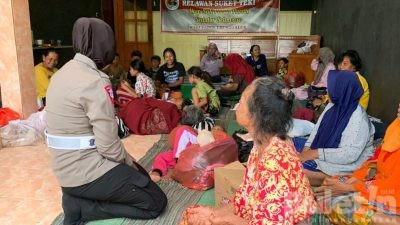 Polres Trenggalek Berikan Bantuan Trauma Healing Bagi Anak-Anak Korban Banjir