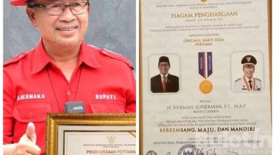 Bupati Cianjur Terima Penghargaan Desa Berkembang, Maju dan Mandiri