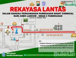 Beberapa Arus Jalan Kota Pamekasan Ditutup Sementara Saat Pamekasan Night Carnival