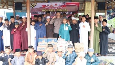 Jelang HUT Humas Polri ke-71, Polres Binjai Gelar Baksos di Ponpes Salman Al-Farisi
