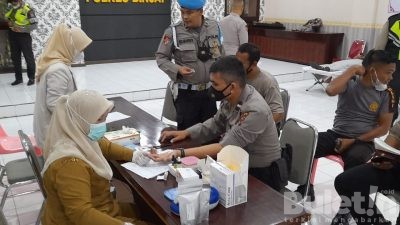 Sambut HUT Humas Polri ke 71, Polres Binjai Gelar Baksos Donor Darah