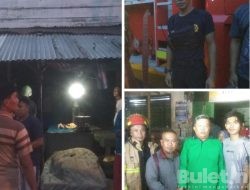 Tim Damkar Bondowoso Dengan Sigap Padamkan Si Jago Merah di Toko Penjual Daging Sapi Pasar Maesan