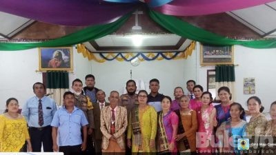 Polsek Parongil Berbagi Kasih dengan Jemaat HKBP Dolok Nauli Dan Himbauan Kamtibmas