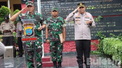 Dandim 0203/LKT Bertindak Sebagai Pimpinan Apel Bersama Tni – Polri di Polres Binjai