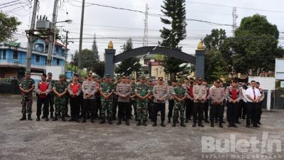 Wujudkan Sinergitas Kapolres Dairi Gelar Apel Pagi Gabungan TNI-POLRI