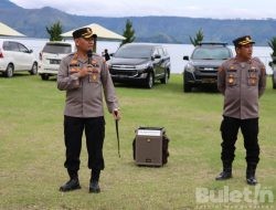 Polres Dairi Gelar Apel pengamanan Pesta Partangiangan dan Budaya Luhut Bolon Parsadaan Ualu Turpuk Pomparan raja Silahisabungan