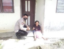 Nenek Berusia 65 Tahun, Terharu Atas Bantuan Sembako Dari Polsek Sidikalang Kota