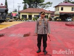 Kapolres Dairi AKBP Wahyudi Rahman, SH, S.I.K.MM Pimpin Pelaksanaan Kegiatan Apel Keberangkatan Dalam Rangka Pengamanan Audensi dari Kelompok Tani Marhaen