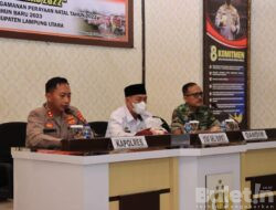 Polres Lampung Utara Gelar Rapat koordinasi Lintas Sektoral Ops Lilin Krakatau 2022