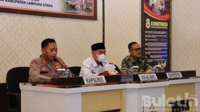 Polres Lampung Utara Gelar Rapat koordinasi Lintas Sektoral Ops Lilin Krakatau 2022
