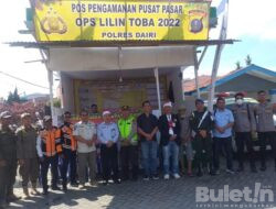 Personil Pos Pengamanan Pusat Pasar bersama Pemkab Dairi Lakukan Pengecekan ketersedian/ harga Sembako
