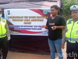 Pos Pelayanan Ops Lilin Toba Polres Dairi Gelar Test Urine Kepada Pengemudi Angkutan Umum
