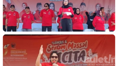 Meriahkan HUT PDI -P Ke – 50, Ribuan Kader PDI – P Ikut Senam Massal ‘SICITA’