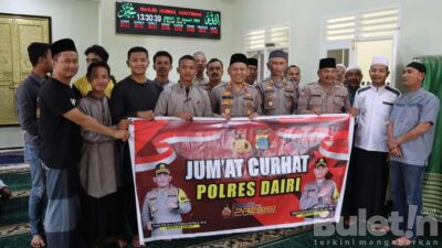 Program Jumat Curhat, Kapolres Dairi Ajak Masyarakat Tetap Menjaga Kamtibmas yang Kondusif