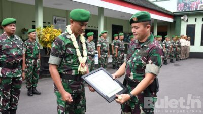 Kodim 0822 Bondowoso Gelar Upacara Anggota Purna Tugas Satgas Apter