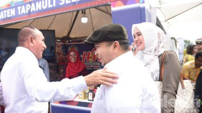 Gubernur dan Ketua TP PKK Sumut Kunjungi Stand Pameran Pemkab Tapsel di HPN 2023