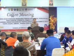 Polres Cianjur Hadiri Coffe Morning bersama Forkopimda