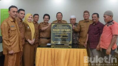 Wako Padang Sidempuan Teken Prasasti Peresmian Masjid Tawwabin Kelurahan Tobat