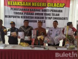 Sebanyak 110 Barang Bukti Dimusnahkan Kejari Cilacap