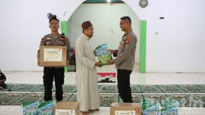 Hadirkan Kebahagiaan di Bulan Ramadhan, Kapolres Belitung Timur Serahkan Bantuan Sosial di Pondok Pesantren