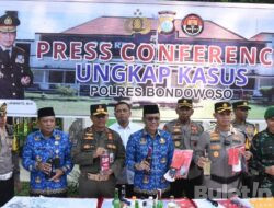 Polres Bondowoso musnahkan Ribuan Botol Miras