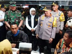 Kapolri Didamping Panglima TNI,Serta Gubernur Jatim, Tinjau Pos Pelayanan Terpadu di Terminal Purabaya