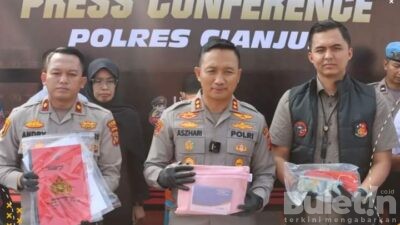 Konferesi Pers Polres Cianjur Perkara Dugaan Tindak Pidana Korupsi Dana BUMDes