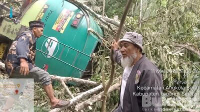 Mobil Tangki CPO Terjun Kedasar Jurang Flamboyan Tapsel, 2 Orang Meninggal Dunia
