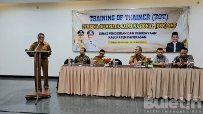Terget Juara 1 Nasional, Disdikbud Kabupaten Pamekasan Gelar TOT Pembina OSN SMP 2023
