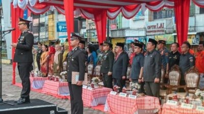 Wali Kota Irsan Hadiri Upacara Peringatan HUT Bhayangkara Ke-77 Tahun 2023 di Padangsidimpuan