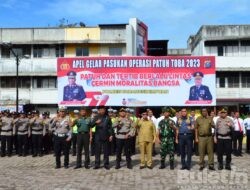 Wakil Wali Kota Padangsidimpuan Hadiri Apel Gelar Pasukan Operasi Patuh Toba 2023