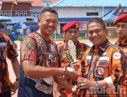 Meriahkan HUT RI ke-78 Tahun 2023, Lapas Kelas IIB Padangsidimpuan Tanding Volly Bersama Pemuda Pancasila