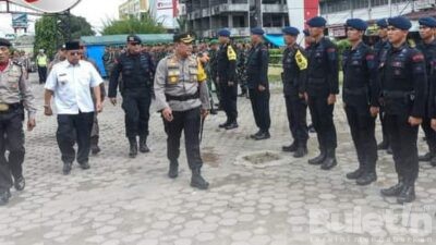 Pembekalan Ratusan Personil Pengamanan TPS Pilkades Padangsidimpuan Dihadiri Wawako Arwin